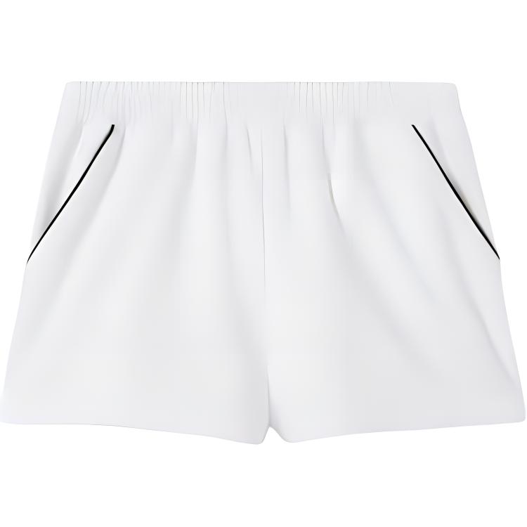 (Women) Gucci Lido Colorblock Fitted Elastic Waist White Shorts 3-Inch 785500-XJGK6-9799