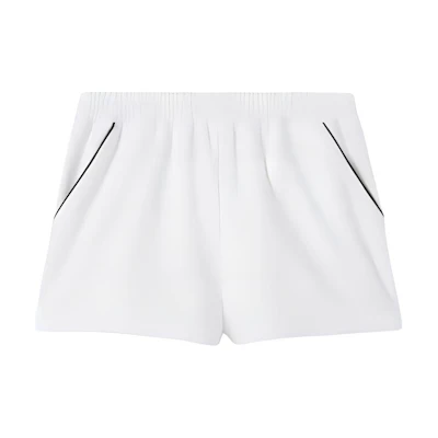 (Women) Gucci Lido Colorblock Fitted Elastic Waist White Shorts 3-Inch 785500-XJGK6-9799