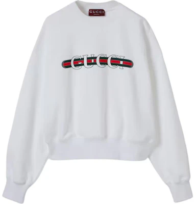 (W) GUCCI Sudadera Blanca Logo Lido Cuello Redondo Manga Larga Mujer 789582-XJGLM-9074 Buy (W) GUCCI Sudadera Blanca Logo Lido Cuello Redondo Manga Larga Mujer 789582-XJGLM-9074