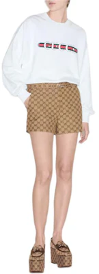 (W) GUCCI Sudadera Blanca Logo Lido Cuello Redondo Manga Larga Mujer 789582-XJGLM-9074 Lookbook (W) GUCCI Sudadera Blanca Logo Lido Cuello Redondo Manga Larga Mujer 789582-XJGLM-9074