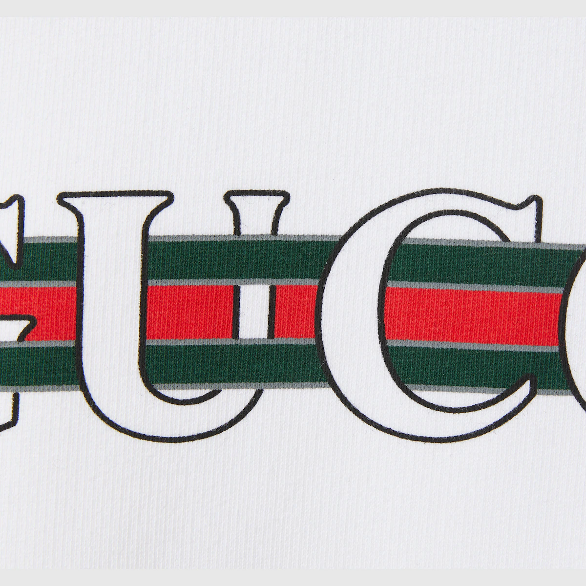 Sizing (W) GUCCI Sudadera Blanca Logo Lido Cuello Redondo Manga Larga Mujer 789582-XJGLM-9074