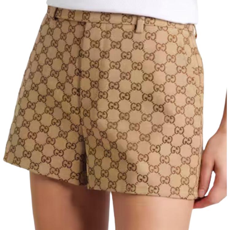 Shop (W) GUCCI リド モノグラム ミニ キャンバス カジュアルショーツ. 788906-Z7ADE-2190