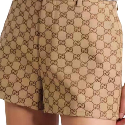 (W) GUCCI リド モノグラム ミニ キャンバス カジュアルショーツ. 788906-Z7ADE-2190 Details for (W) GUCCI リド モノグラム ミニ キャンバス カジュアルショーツ. 788906-Z7ADE-2190