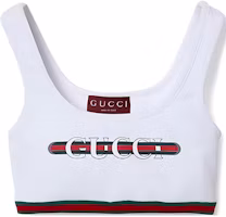 (Women) GUCCI Lido Series White Tank Top with Logo Strap Details. 789098-XJGK1-9074 (Women) GUCCI Lido Series White Tank Top with Logo Strap Details. 789098-XJGK1-9074