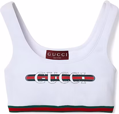 (W) GUCCI Lido系列白色背心搭配logo肩帶細節 789098-XJGK1-9074 Buy (W) GUCCI Lido系列白色背心搭配logo肩帶細節 789098-XJGK1-9074