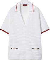 (Women) Gucci Lido V-Neck Colorblock Short-Sleeve Dress Women White 786419-XKD2M-9275 (Women) Gucci Lido V-Neck Colorblock Short-Sleeve Dress Women White 786419-XKD2M-9275