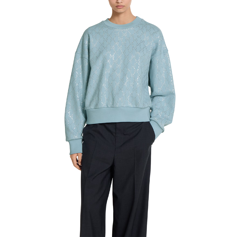 Lookbook (W) Gucci 淺藍水晶棉質連帽衫 FW25 初秋系列 837931-XJHGD-4553