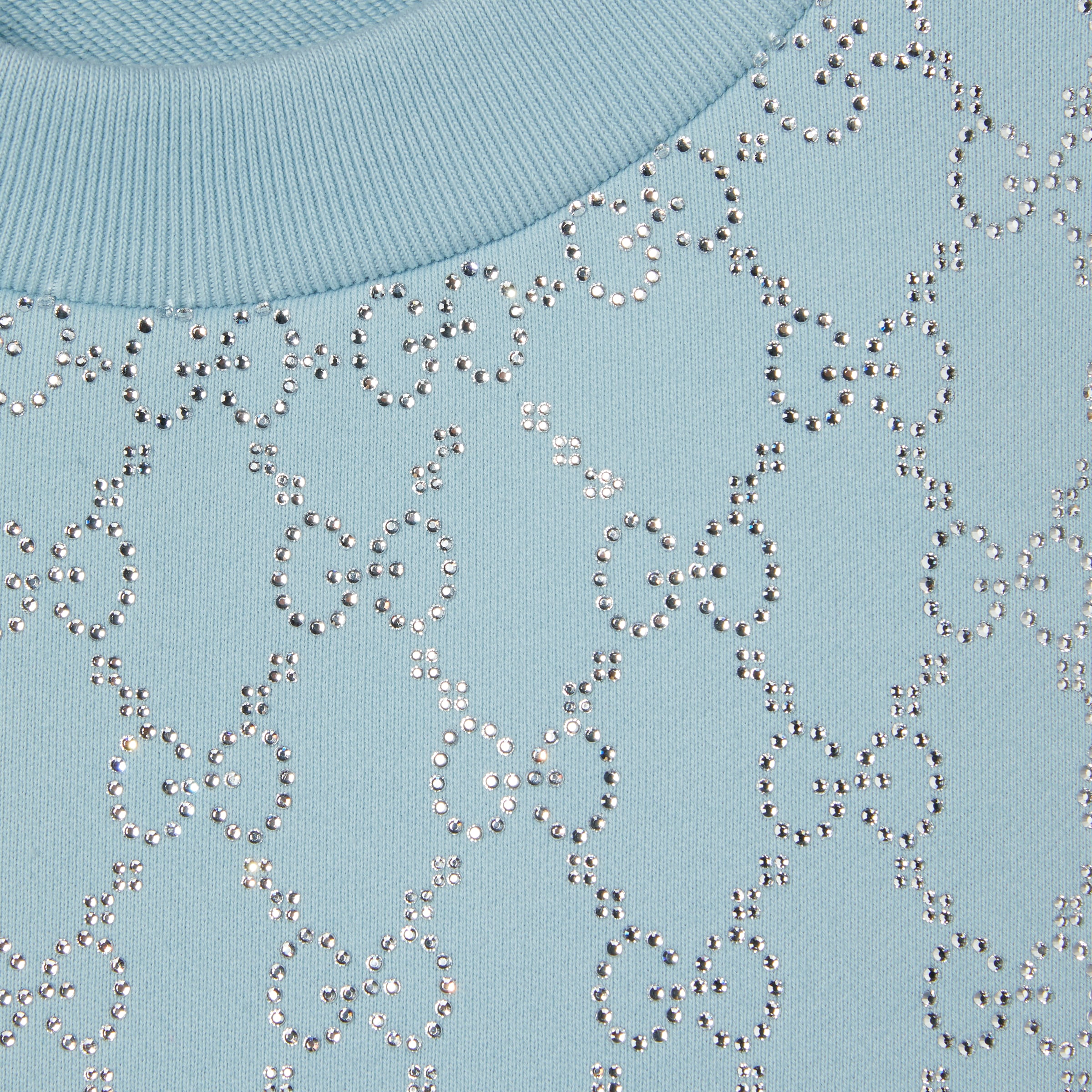 Details for (W) Gucci 淺藍水晶棉質連帽衫 FW25 初秋系列 837931-XJHGD-4553