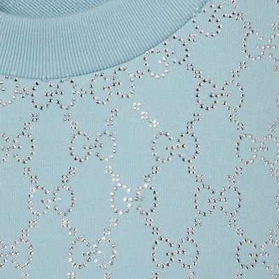 (W) Gucci 淺藍水晶棉質連帽衫 FW25 初秋系列 837931-XJHGD-4553 Details for (W) Gucci 淺藍水晶棉質連帽衫 FW25 初秋系列 837931-XJHGD-4553