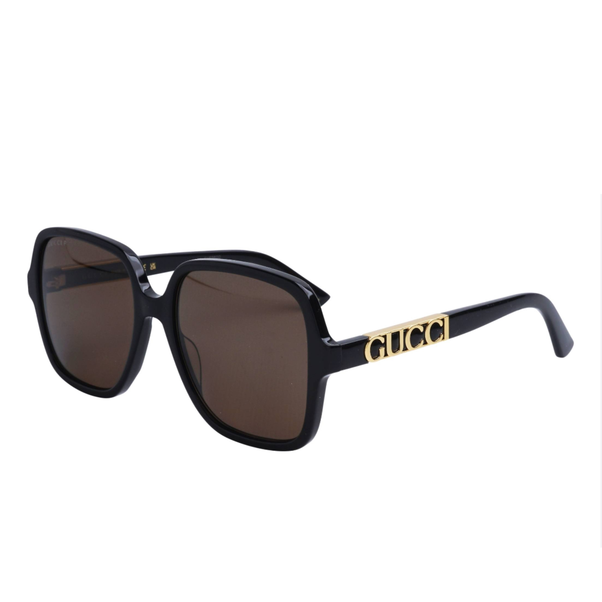 (Women) GUCCI Lightweight Black Square Frame  Sunglasses. GG1189S-001