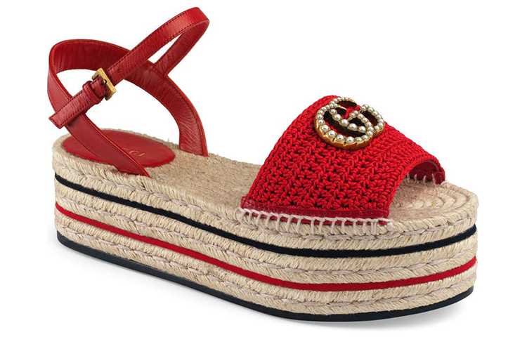 Order (W) Sandal Espadrille Platform Gucci Lilibeth GG 'Merah' 551880-9SR30-6465