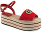 Order (W) Sandalia Gucci Lilibeth GG Plataforma Espadrille 'Rojo' 551880-9SR30-6465