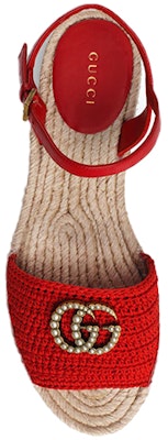 (Women) Gucci Lilibeth GG Platform Espadrille Sandal 'Red' 551880-9SR30-6465 Lookbook (Women) Gucci Lilibeth GG Platform Espadrille Sandal 'Red' 551880-9SR30-6465
