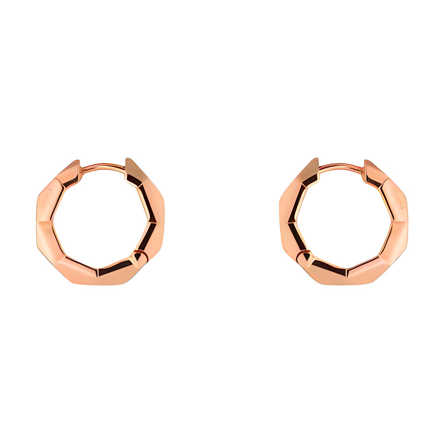 (Women) GUCCI Link to Love 18K Rose Gold Hoop Earrings for Women - Rose Gold Color 786727J85005702