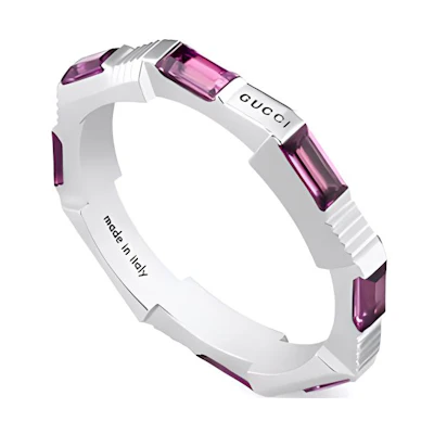 (Women) GUCCI Link to Love 18K White Gold Ring Silver. YBC662256001