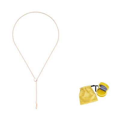 (Women) GUCCI Link to Love Collection Lasso Necklace Rose Gold Jewelry. 662110-J8500-5702