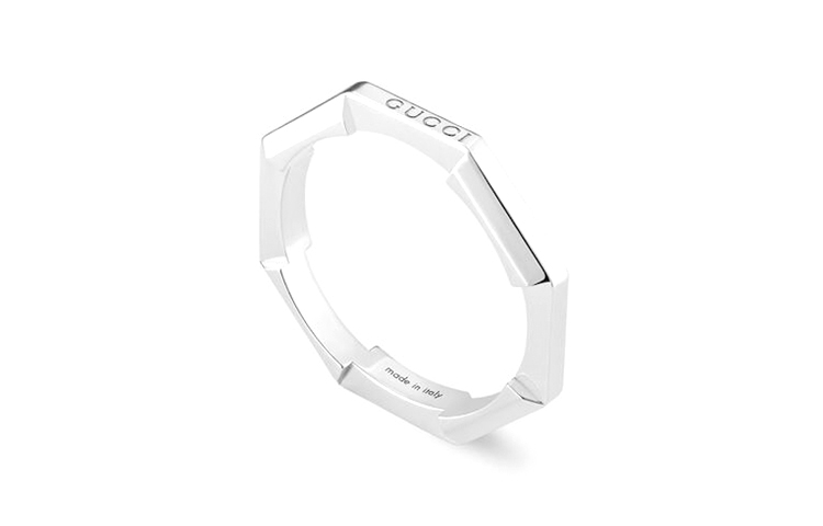 (Women) GUCCI Link to Love Mirror Ring 18K White Gold Jewelry. 662194-J8502-9000 圖 4