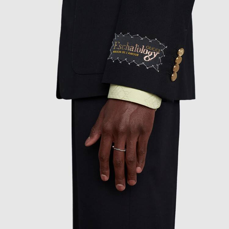 (Women) GUCCI Link to Love Mirror Ring 18K White Gold Jewelry. 662194-J8502-9000 圖 7