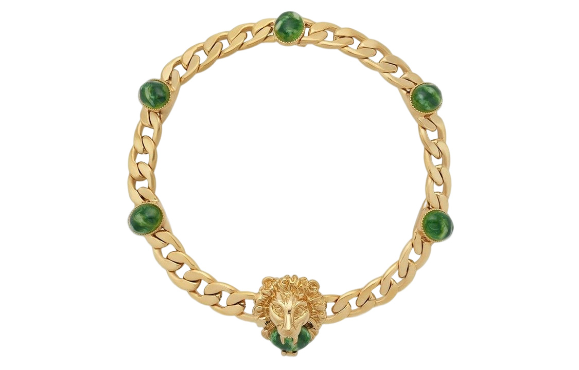 (Women) GUCCI Lion Head Chain Necklace Gold for Women 700188JCF278067 圖 3