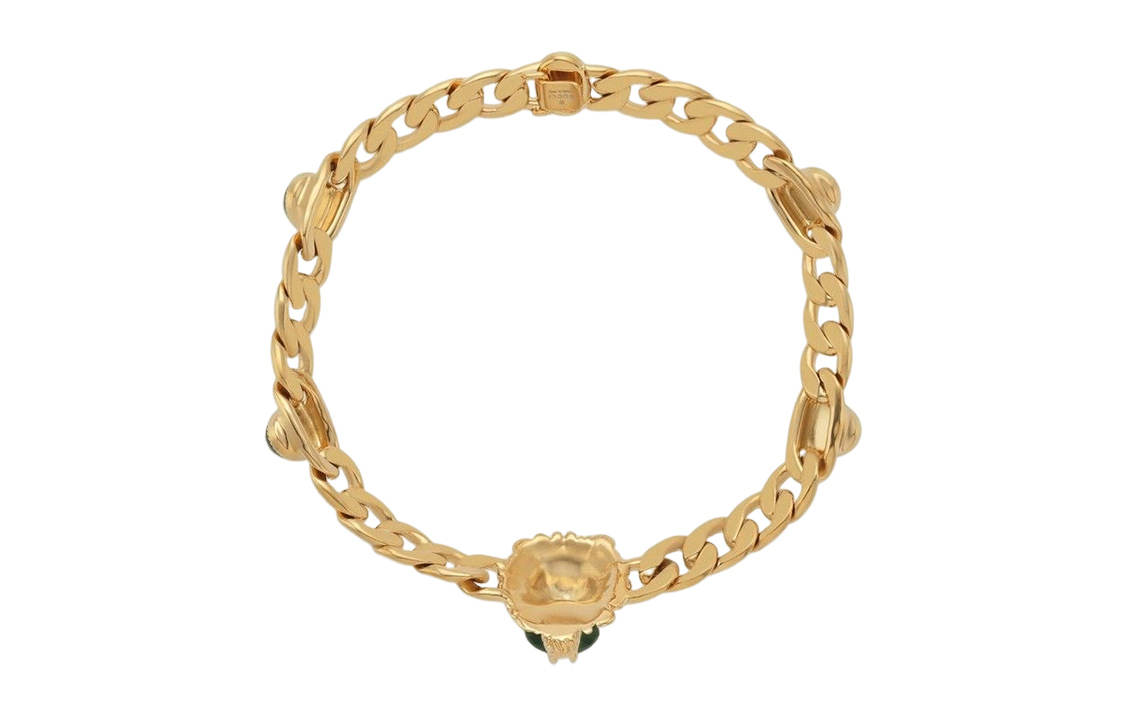 (Women) GUCCI Lion Head Chain Necklace Gold for Women 700188JCF278067 圖 4