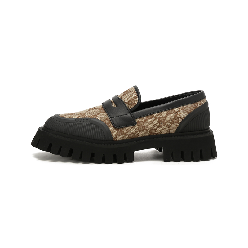 Buy GUCCI古馳 圓頭套足增高豆豆鞋 女款 米色