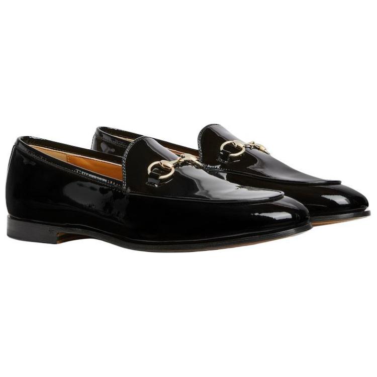 Lookbook (W) Gucci Loafer 'Kulit Hitam Patent Horsebit' 786016-AAA0P-1000