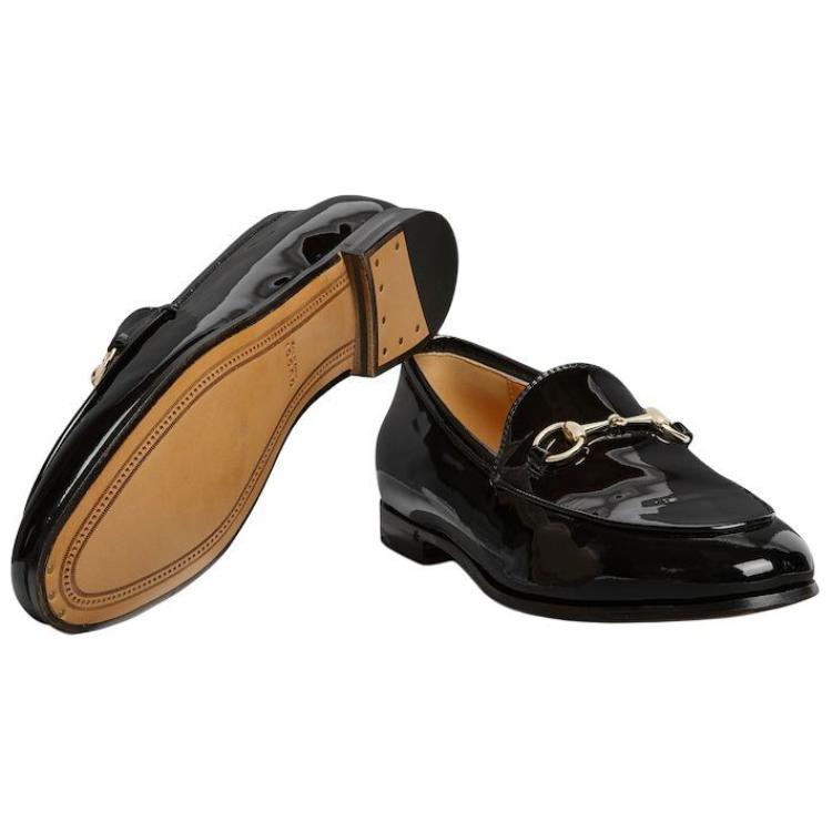 Purchase (W) Gucci Loafer 'Kulit Hitam Patent Horsebit' 786016-AAA0P-1000