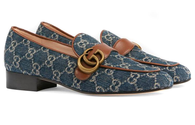 Order (W) (女性用) グッチローファー 'ブルーデニム' 647666-2KQ60-4462 647666-2KQ60-4462