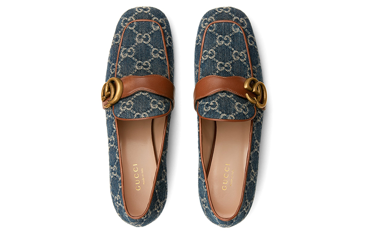 Lookbook (W) (女性用) グッチローファー 'ブルーデニム' 647666-2KQ60-4462 647666-2KQ60-4462