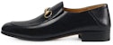 Gucci Horsebit Slip On Loafer 'Warna Emas Kulit Hitam' 526297-D3V00-1000
