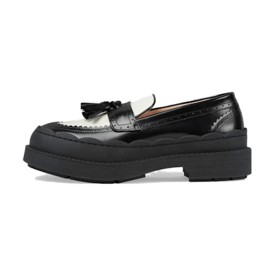 (W) Gucci Loafer 'Black White'