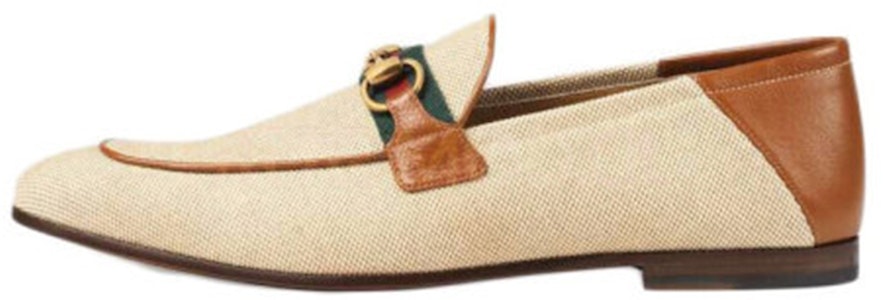 (W) Gucci Loafer 'Canvas Vintage Coklat Muda' 581514-98B10-9780 Buy (W) Gucci Loafer 'Canvas Vintage Coklat Muda' 581514-98B10-9780