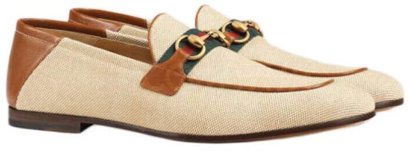 (W) Gucci Loafer 'Canvas Vintage Coklat Muda' 581514-98B10-9780 Lookbook (W) Gucci Loafer 'Canvas Vintage Coklat Muda' 581514-98B10-9780