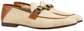 Lookbook (W) Gucci Loafer 'Kanvas Vintage Coklat Muda' 581514-98B10-9780