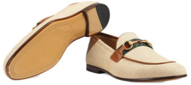 (W) Gucci Loafer 'Canvas Vintage Coklat Muda' 581514-98B10-9780 Shop (W) Gucci Loafer 'Canvas Vintage Coklat Muda' 581514-98B10-9780