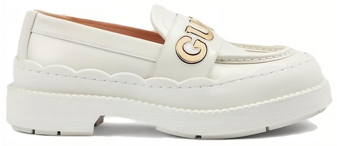 (W) Gucci Loafer 'Cuero Blanco y Metálico' 752854-AACEW-9071 Order (W) Gucci Loafer 'Cuero Blanco y Metálico' 752854-AACEW-9071