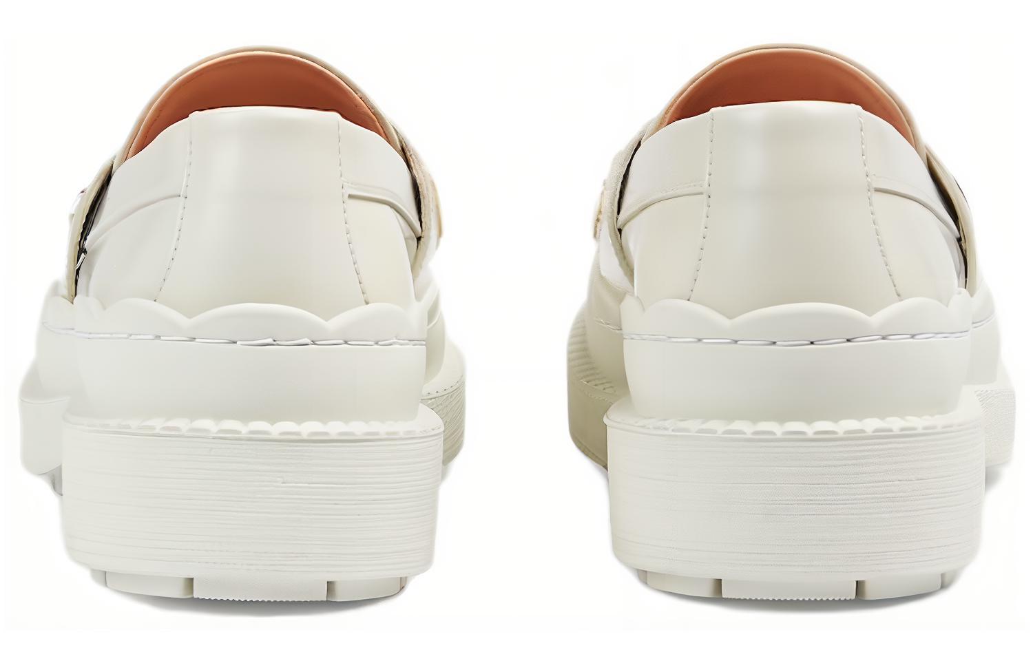 Purchase (W) Gucci Loafer 'Cuero Blanco y Metálico' 752854-AACEW-9071