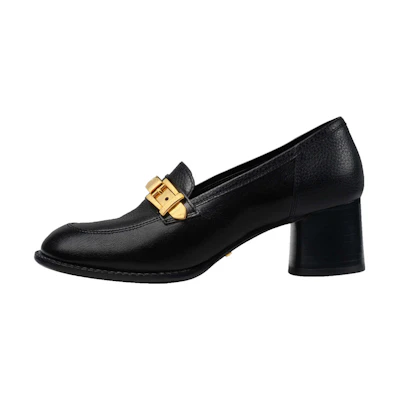 (W) Gucci Loafer High Heels 'Chain Black'