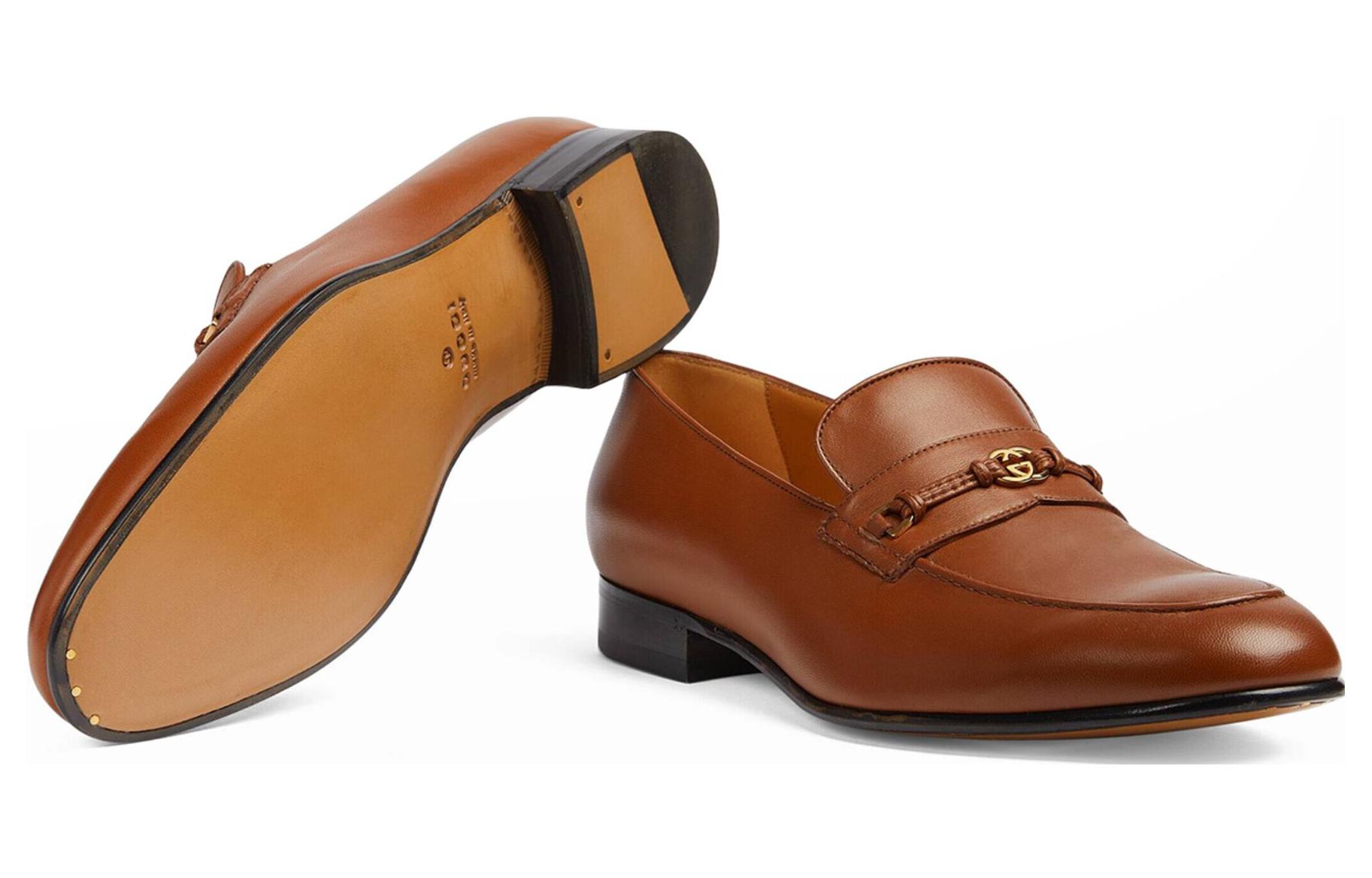 Purchase (W) 구찌 브라운 레더 로퍼 (Gucci Brown Leather Loafer) 740434-AABUV-2535