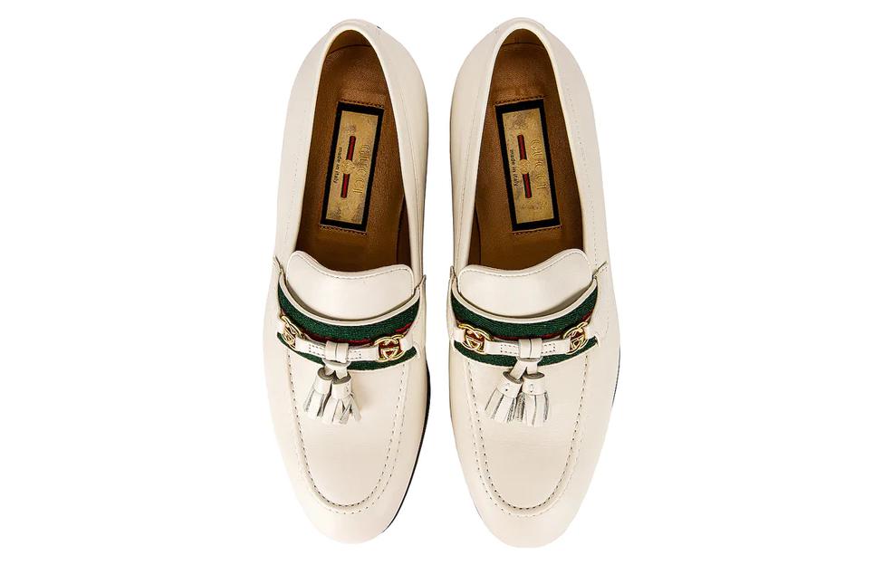 Purchase (W) 구찌 심플 화이트 로퍼 (Gucci Simple White Loafer) 624316-1W610-9121
