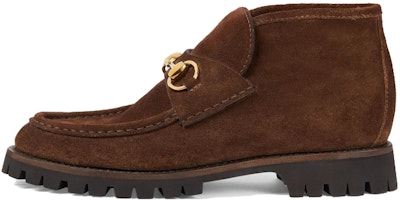 GUCCI古馳 絨面 圓頭中幫 樂福鞋 女款 棕色 Buy GUCCI古馳 絨面 圓頭中幫 樂福鞋 女款 棕色