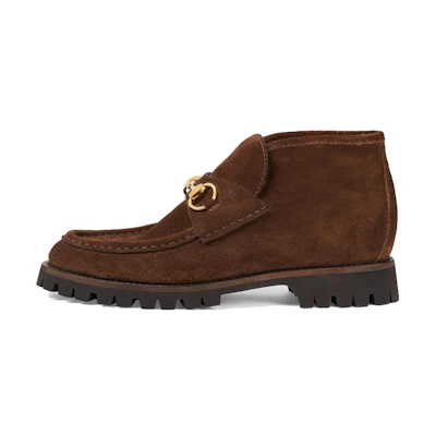 (W) Gucci Horsebit Ankle Boot 'Washed Brown'