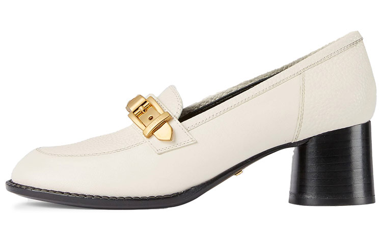 (Women) Gucci Loafer Mid Heel 'Chain White' 626594-1DOF0-9022