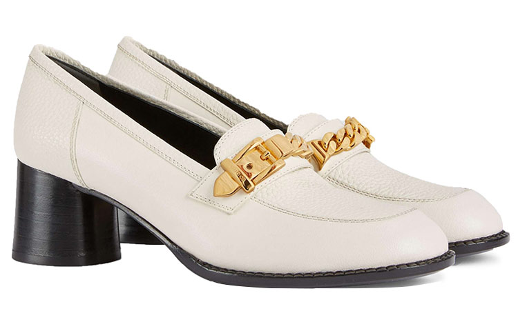 (W) Gucci Loafer Mid Heel 'Chain White' 圖 3