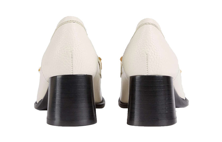 (W) Gucci Loafer Mid Heel 'Chain White' 圖 5