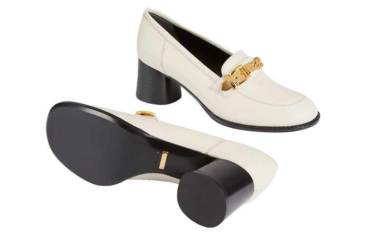 (W) Gucci Loafer Mid Heel 'Chain White' 圖 6