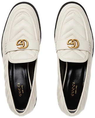 GUCCI 古馳 雙G 時尚休閒平底樂福鞋 女款 米白 Shop GUCCI 古馳 雙G 時尚休閒平底樂福鞋 女款 米白