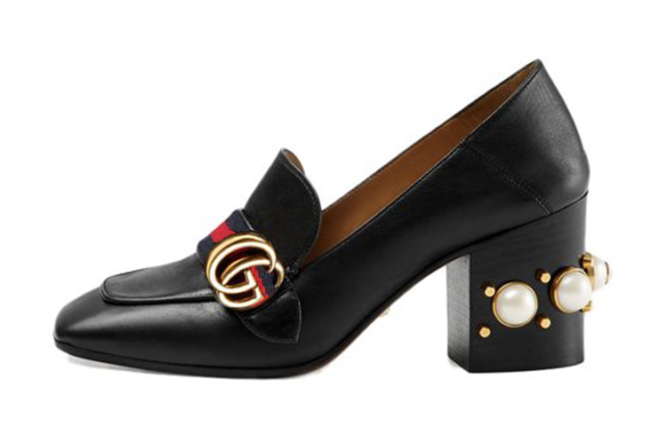 Buy GUCCI 古奇 雙G經典 時尚休閒樂福高筒鞋 女款 黑色