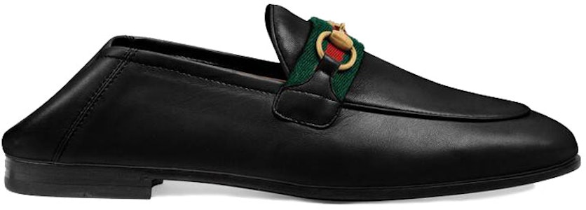 (W) Gucci Slip On Loafer dengan Web Kulit Hitam 631619-CQXM0-1060 Order (W) Gucci Slip On Loafer dengan Web Kulit Hitam 631619-CQXM0-1060
