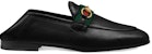 (W) Gucci Kasut Slip On Loafer Web Kulit Hitam 631619-CQXM0-1060
